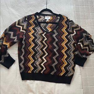Missoni Zigzag Blouse in Rich Hues